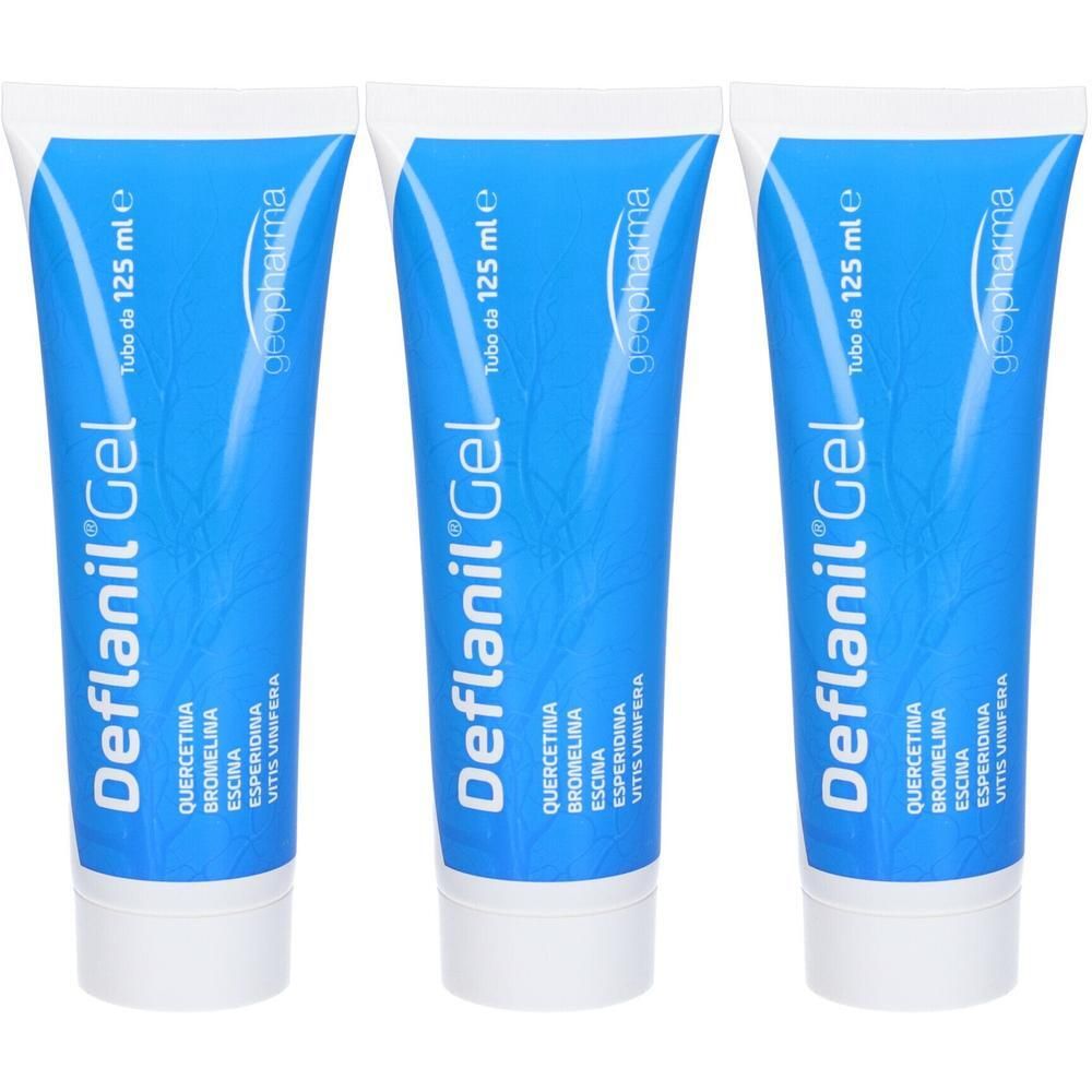 Tre tubi di Deflanil Gel, da 125 ml ciascuno.