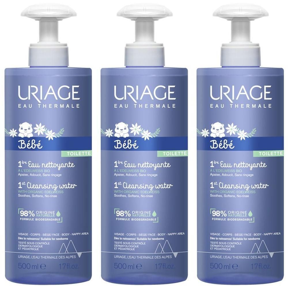 URIAGE BEBE 1a Acqua Detergente senza risciacquo, viso, corpo, pannolino neonati, bambini