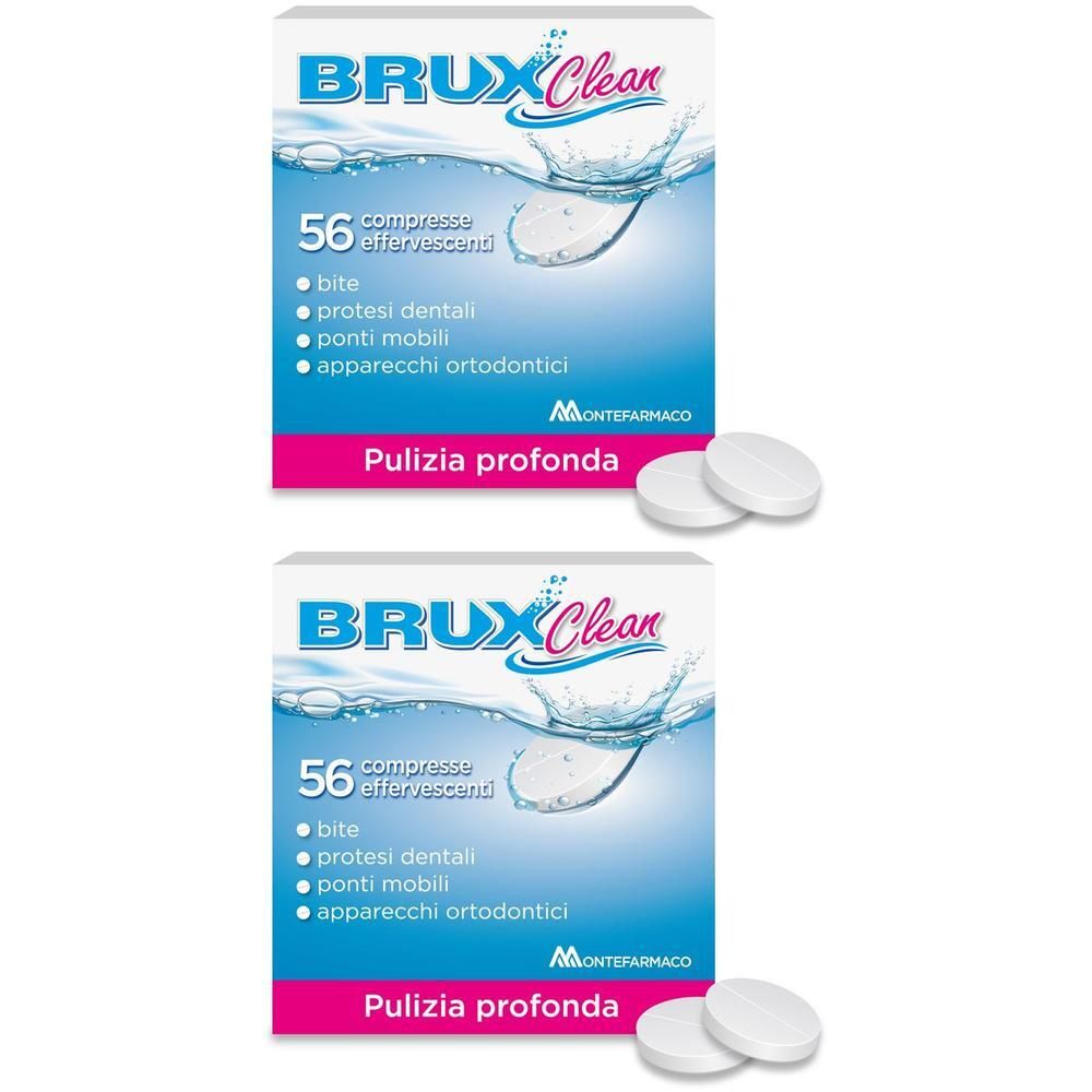 Brux Clean 56 Compresse Effervescenti Igienizzante Dispositivi Intraorali