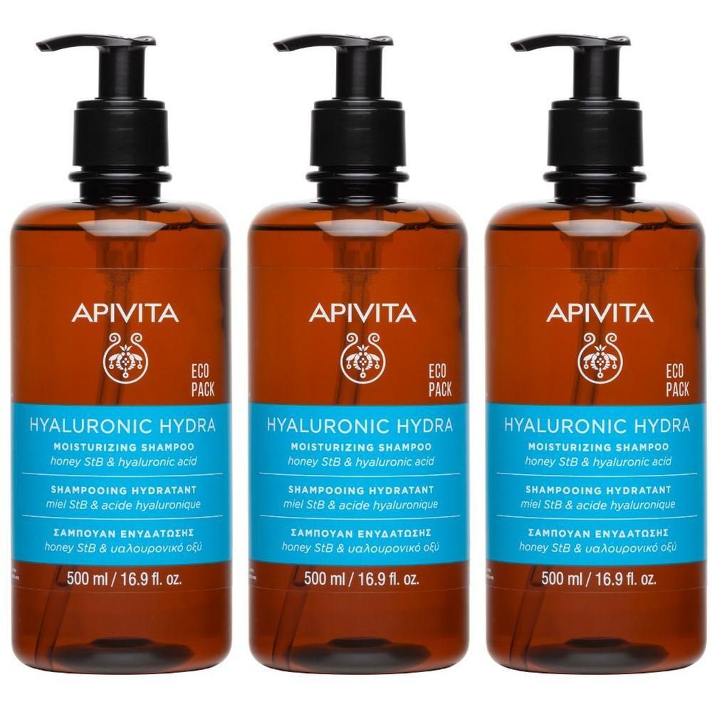 Apivita Hyaluronic Hydra Shampoo Idratante Anti-crespo con Acido Ialuronico per capelli morbidi