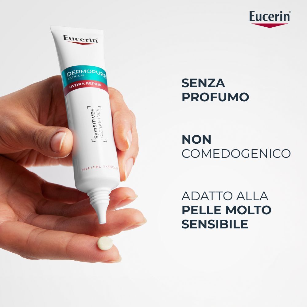 Eucerin Dermopure Hydra Repair: senza profumo, non comedogenico, per pelli sensibili.