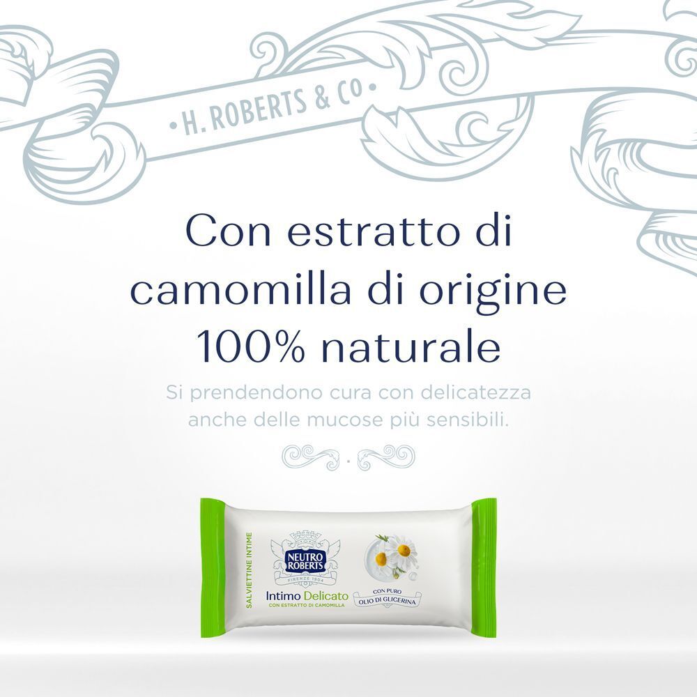Neutro Roberts Salviettine per l'Igiene Intima 12 Salviettine