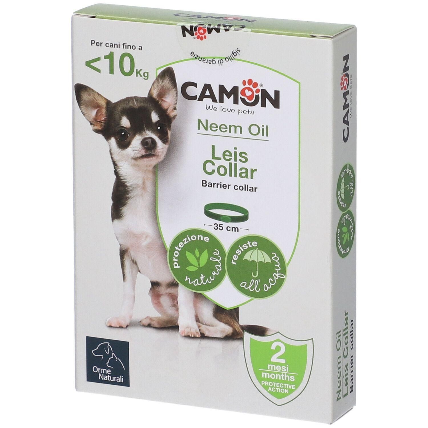 Camon Neem Oil Leis Collar, collare barriera per cani fino a 10 kg, 35 cm, protezione 2 mesi.