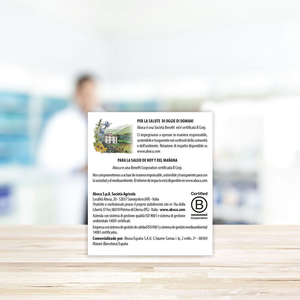 Certificazione B Corp Aboca e informazioni sul prodotto.