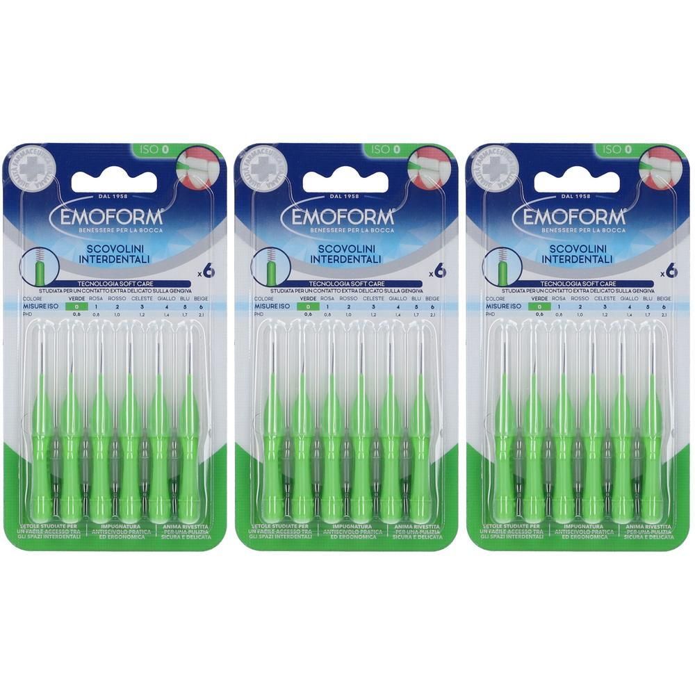 Emoform Scovolino Iso 0 Verde 6 Pezzi