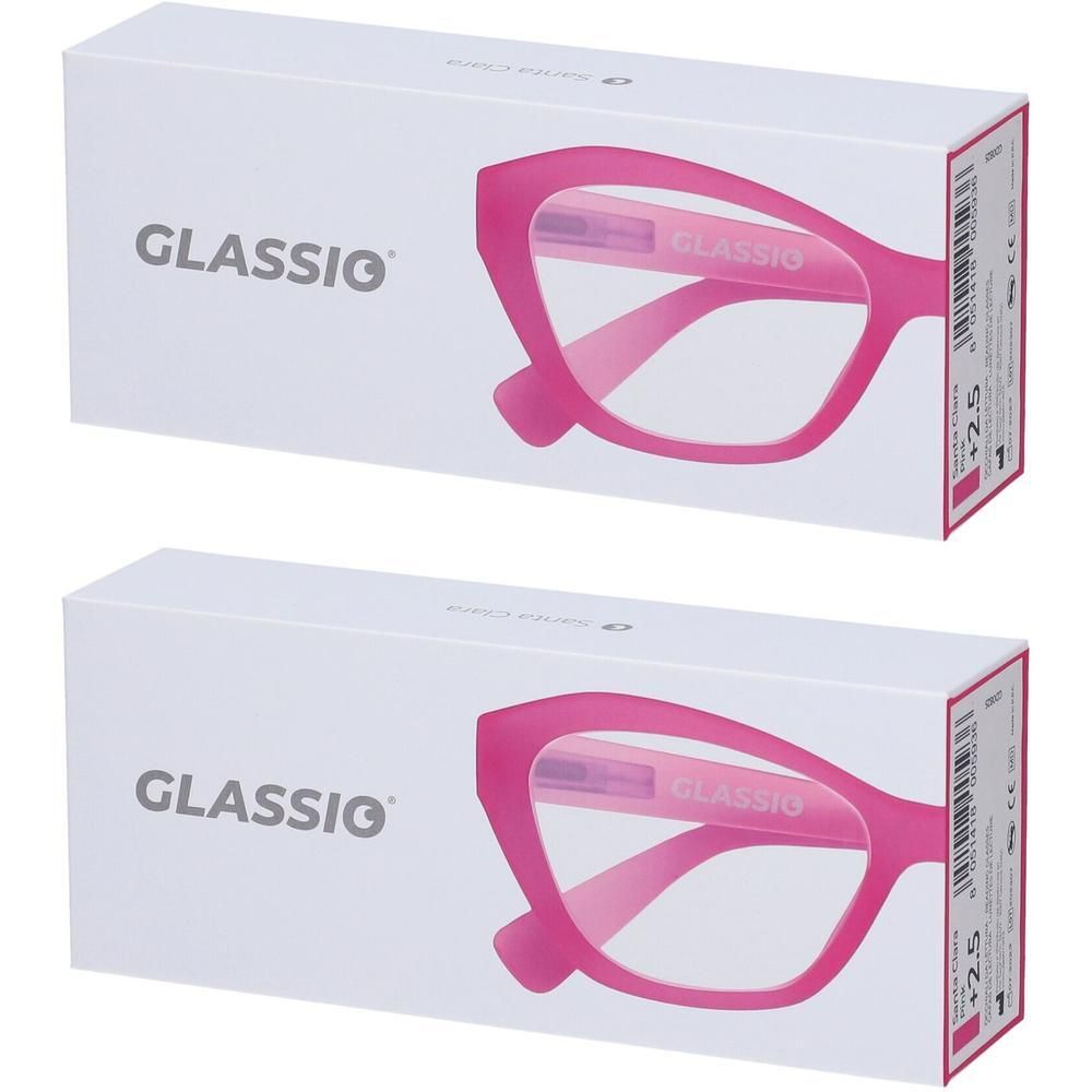 Occhiali da Lettura Glassio Santa Clara Colore Rosa Gradazione +2,5