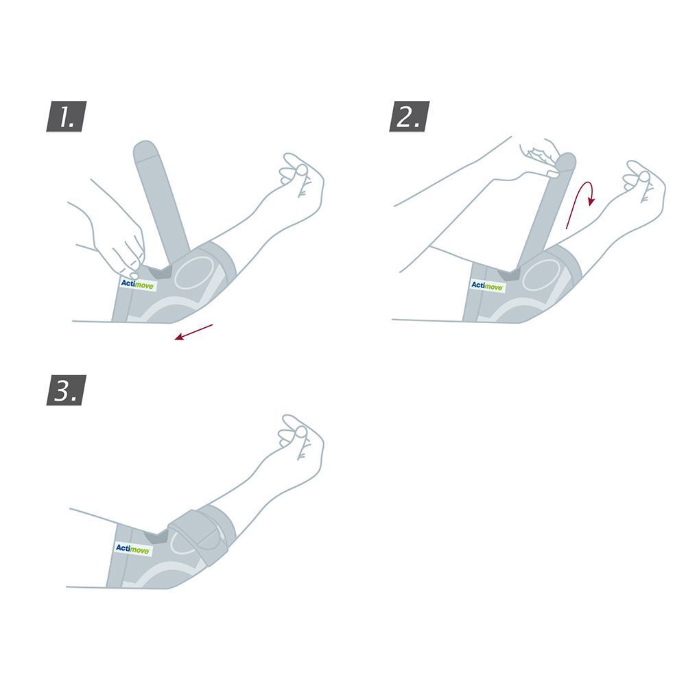 Istruzioni per l'uso della gomitiera Actimove Everyday Supports.