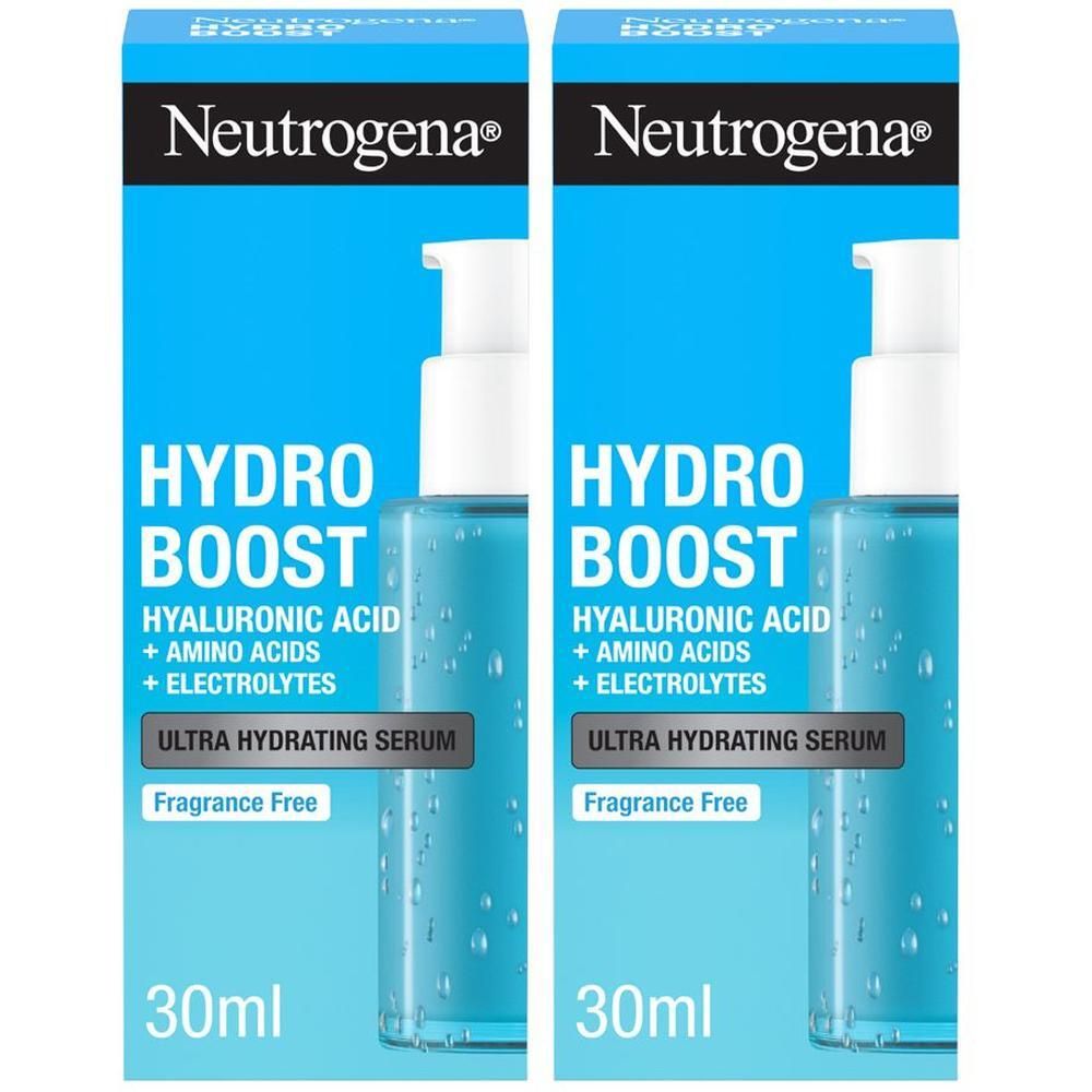 Due confezioni di Neutrogena Hydro Boost Siero Ultra Idratante, 30ml.