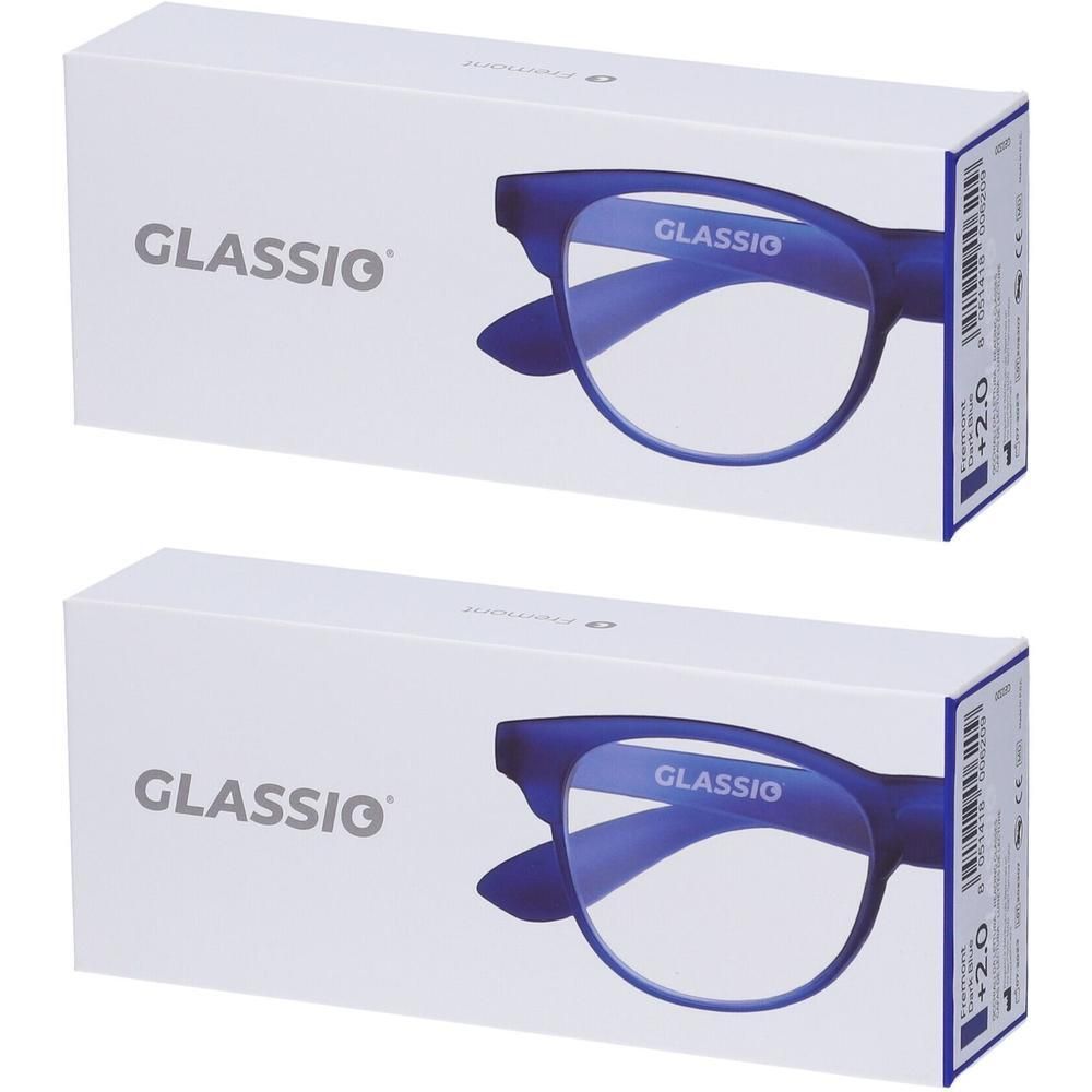 Occhiali da Lettura Glassio Fremont Colore Blu Scuro Gradazione +2,0