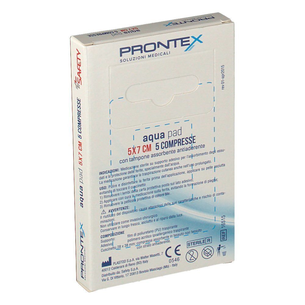 PRONTEX AQUA PAD, 5 compresse impermeabili 5x7cm.