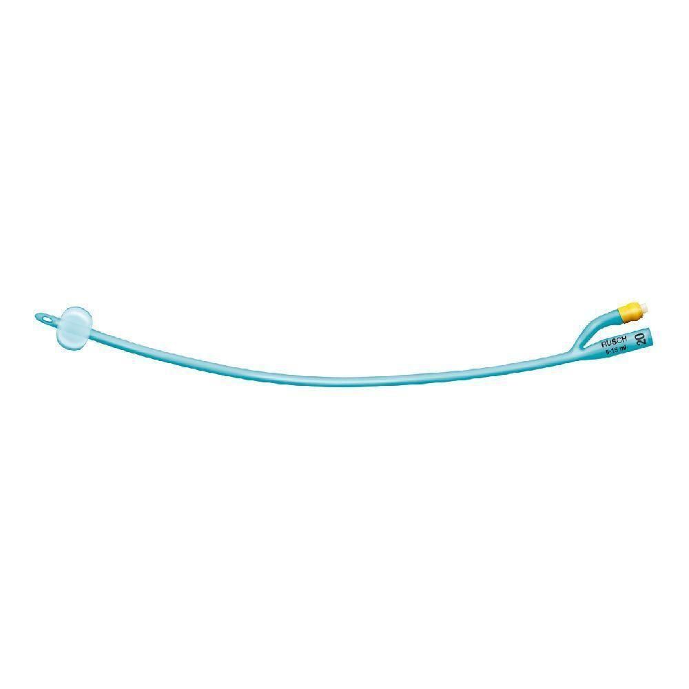 Catetere in silicone a 2 vie con palloncino e due fori laterali. Fornito con valvola.