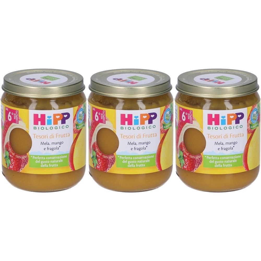 Hipp Biologico Tesori di Frutta Mela Mango e Fragola Purea