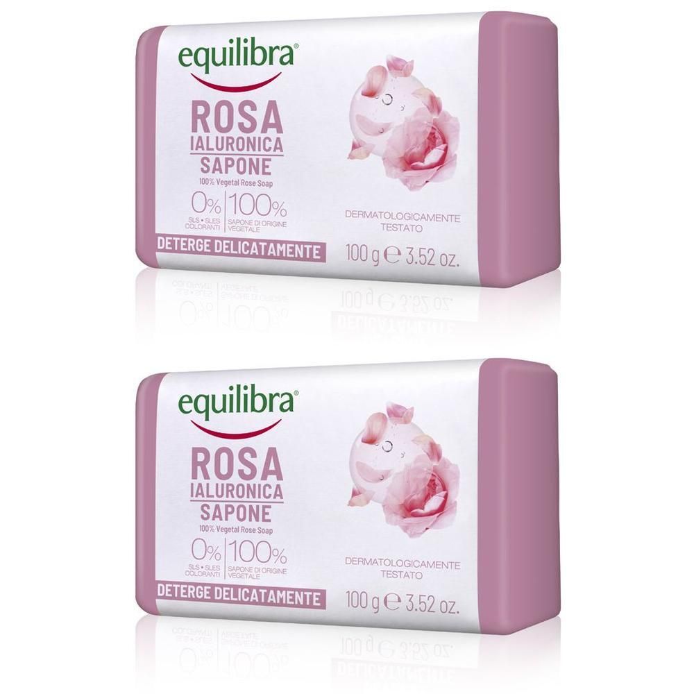 Equilibra Rosa Ialuronica Sapone 100% Vegetale