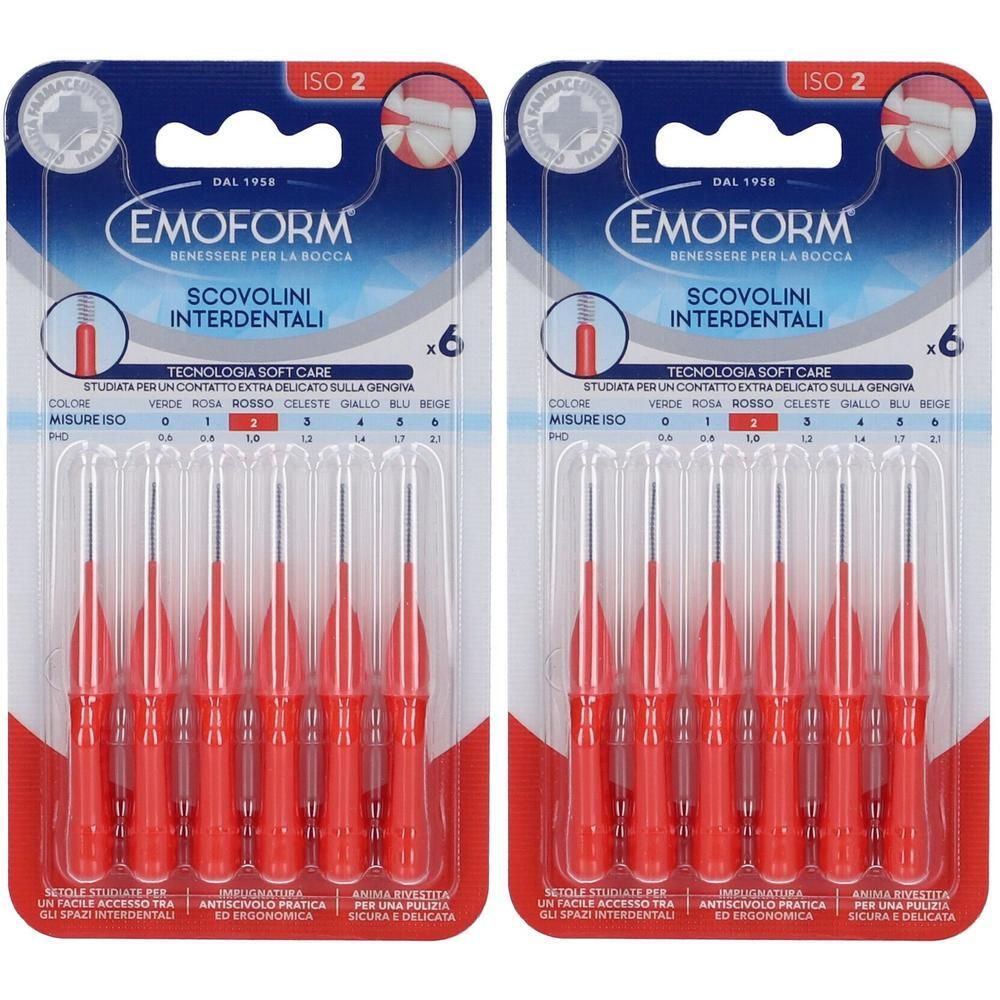 Emoform Scovolini Interdentali Rosso Misura ISO 2