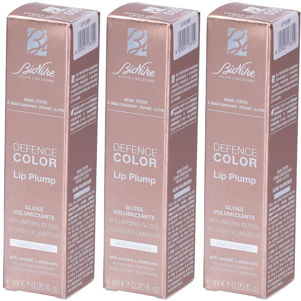 Tre confezioni Bionike Defence Color Lip Plump, 6 ml.