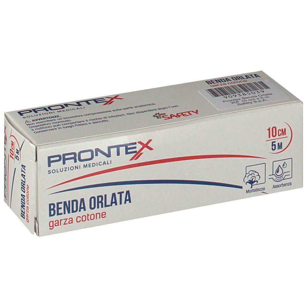 Prontex Benda Orlata di Garza Idrofila in Cotone 10 cm x 5 m