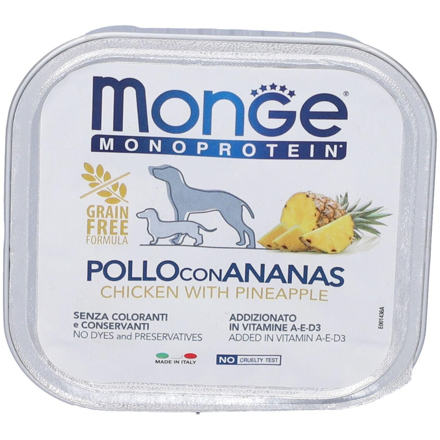 Monge Monoprotein Pollo Con Ananas Cani Adulti
