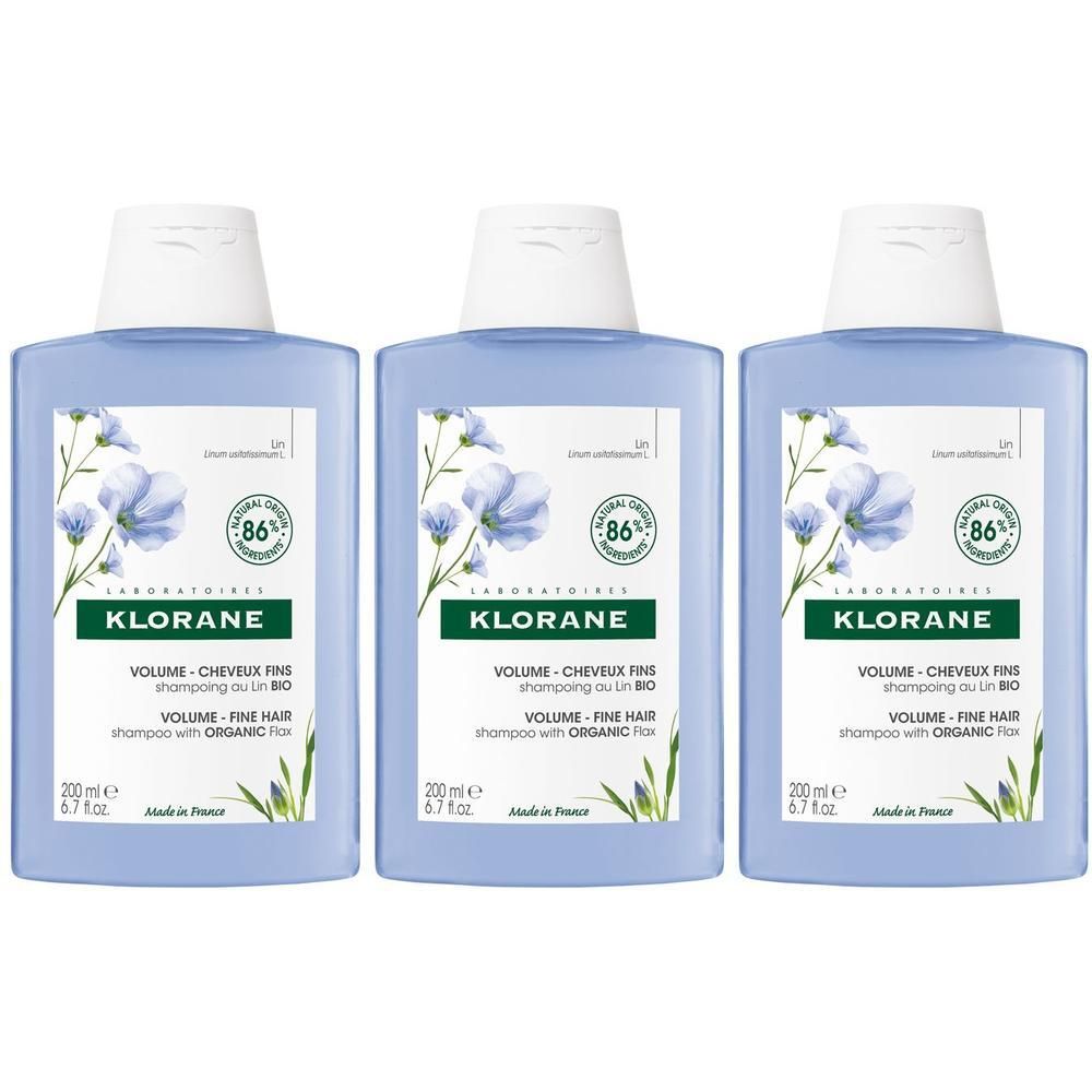 Klorane Shampoo al Lino BIO 200ml - Volume per capelli sottili
