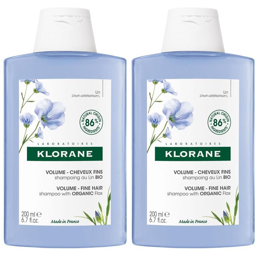 Klorane Shampoo al Lino BIO 200ml - Volume per capelli sottili