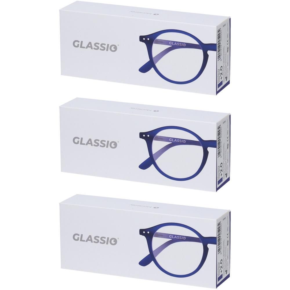 Occhiali da Lettura Glassio Monterey Colore Blu Scuro Gradazione +2,0