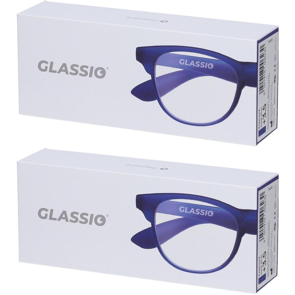 Occhiali da Lettura Glassio Fremont Colore Blu Scuro Gradazione +3,5