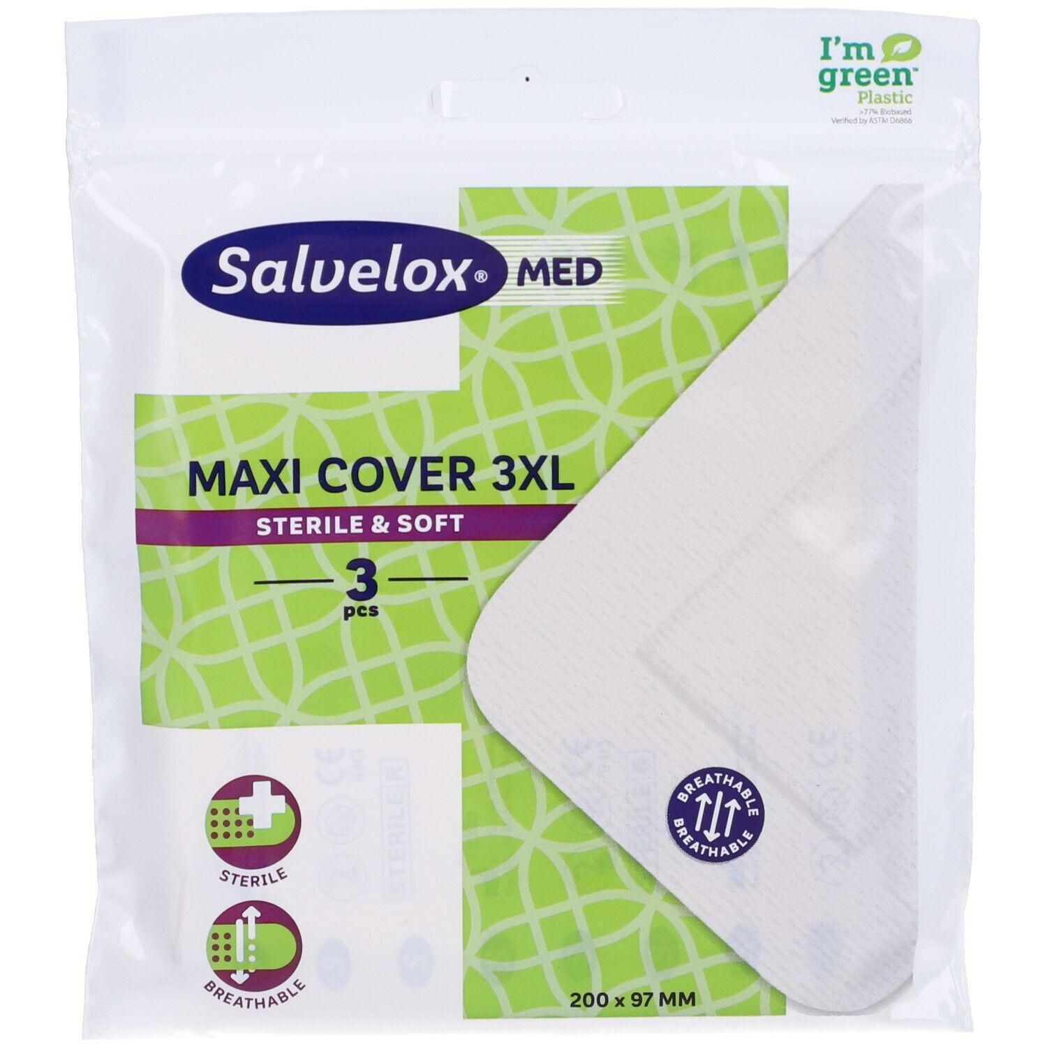 Cerotti Salvelox Med Maxi Cover 3XL, 3 pezzi, sterili e morbidi, 200x97mm.