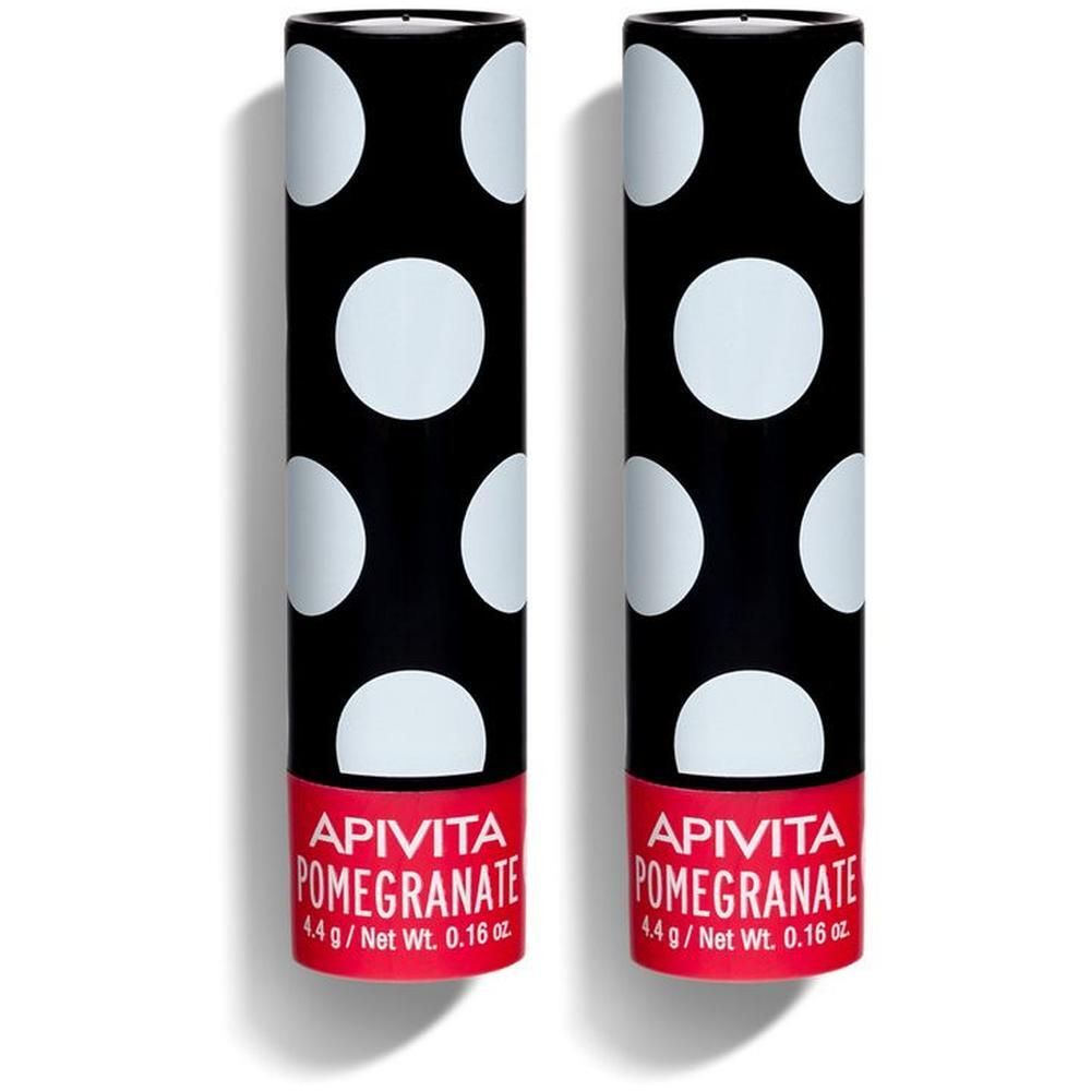 Apivita Balsamo Labbra con Melograno, per labbra secche e screpolate - Colorazione Rossa