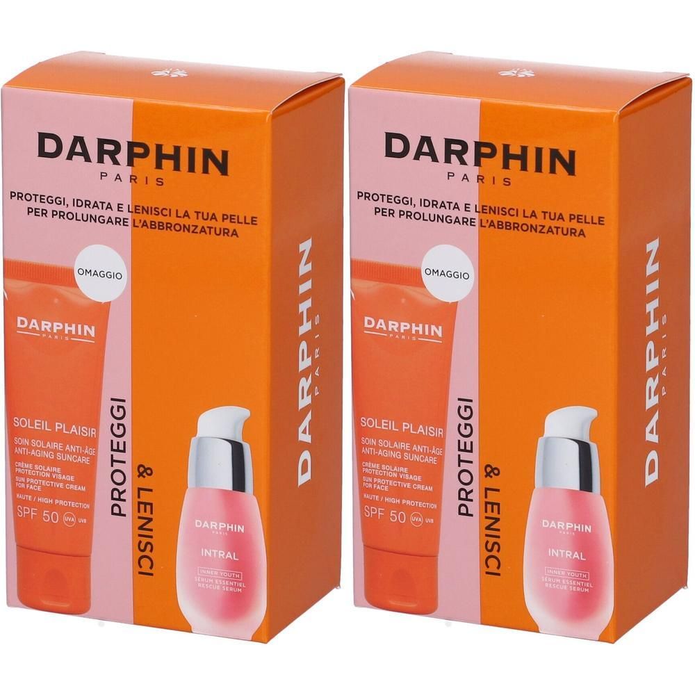 Darphin: Crema solare SPF 50 e siero anti-età.