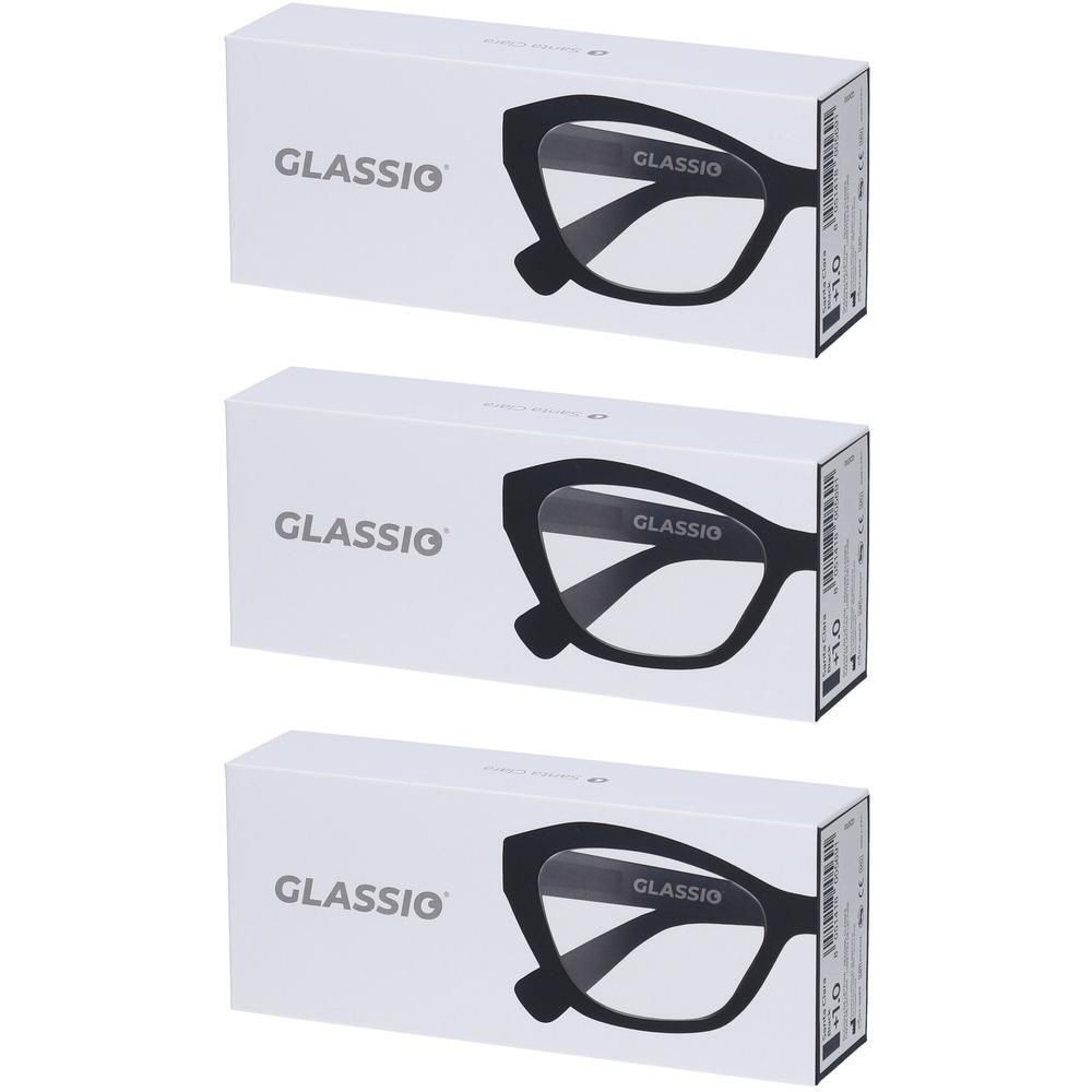 Occhiali da Lettura Glassio Santa Clara Colore Nero Gradazione +1,0