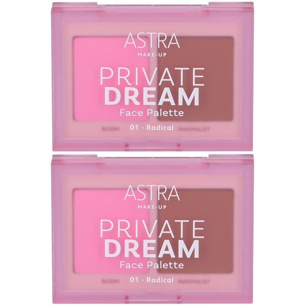 Astra Make-Up Private Dream Face Palette Blush + Bronzer Tonalità 01 Radical