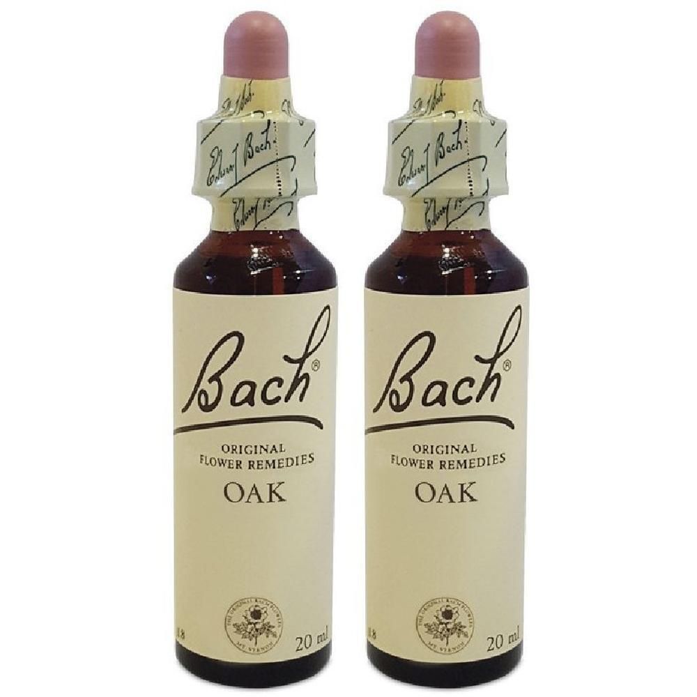Due flaconi di Bach Original Flower Remedies Oak, 20 ml ciascuno.
