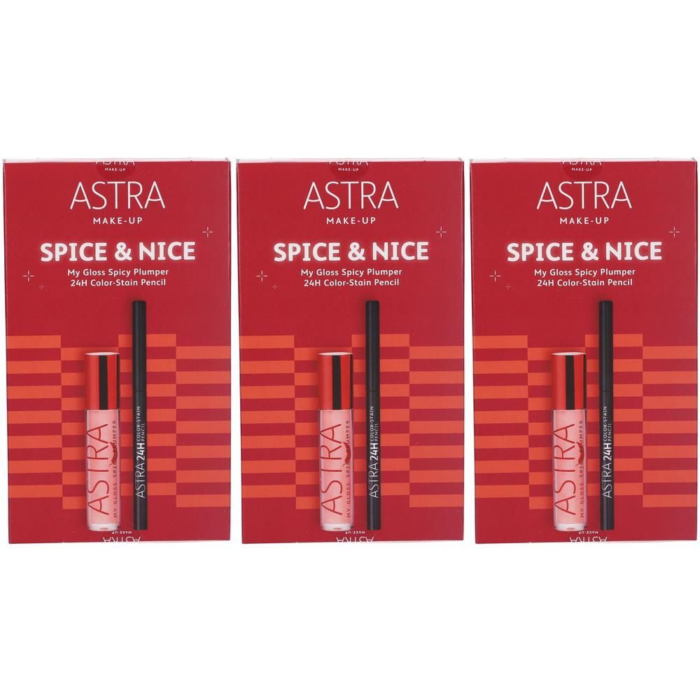 Astra Makeup Kit Regalo Spice & Nice Matita Occhi + Lucidalabbra