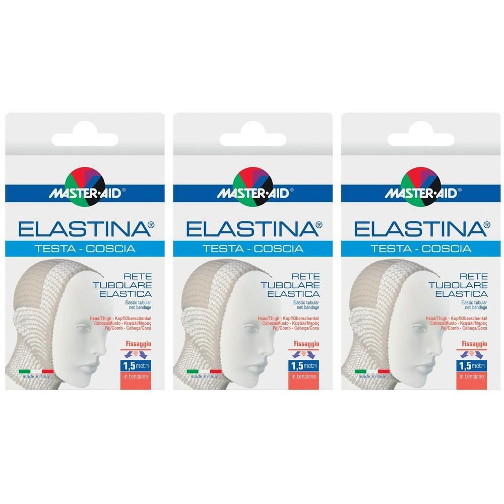 Rete Tubolare Elastica Ipoallergenica Master-Aid Elastina Testa/Coscia 1,5 Mt In Tensione Calibro 6 Cm