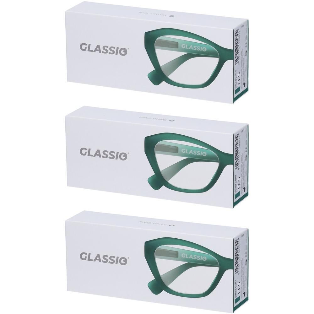 Occhiali da Lettura Glassio Santa Clara Colore Verde Foresta Gradazione +1,5