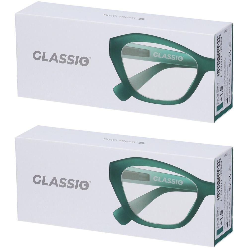 Occhiali da Lettura Glassio Santa Clara Colore Verde Foresta Gradazione +1,5