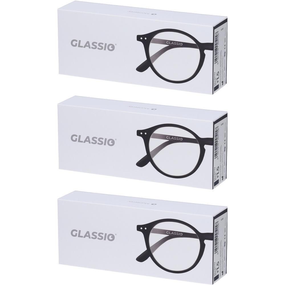 Occhiali da Lettura Glassio Monterey Colore Nero Gradazione +1,5