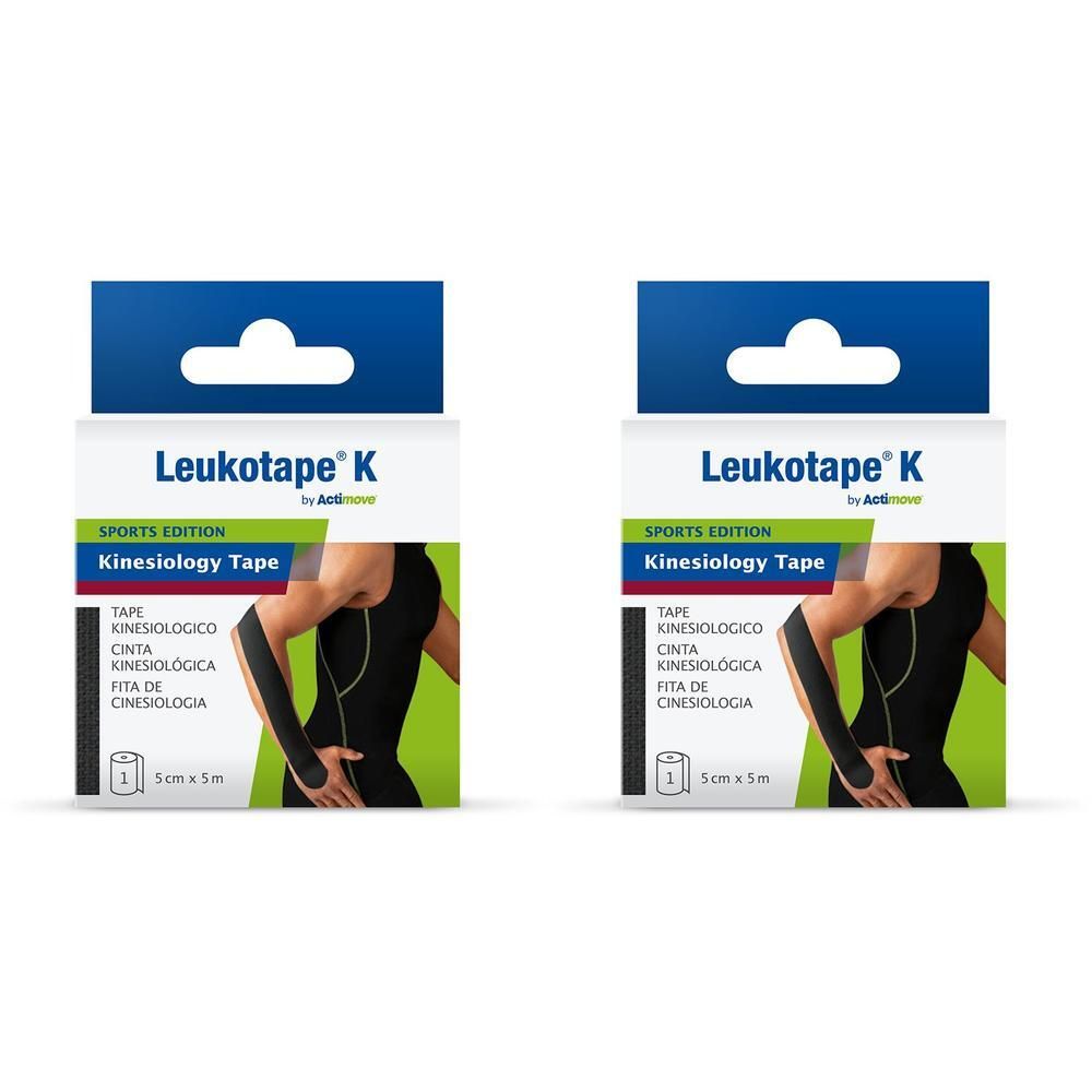 Actimove Sports Edition, Leukotape K tape kinesiologico color nero