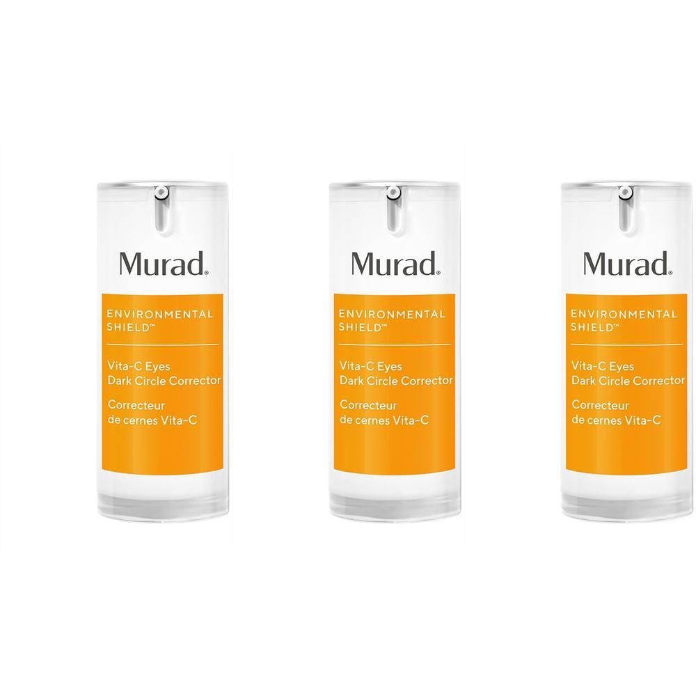 Tre flaconi Murad Vita-C Eyes Dark Circle Corrector con dispenser a pompa.