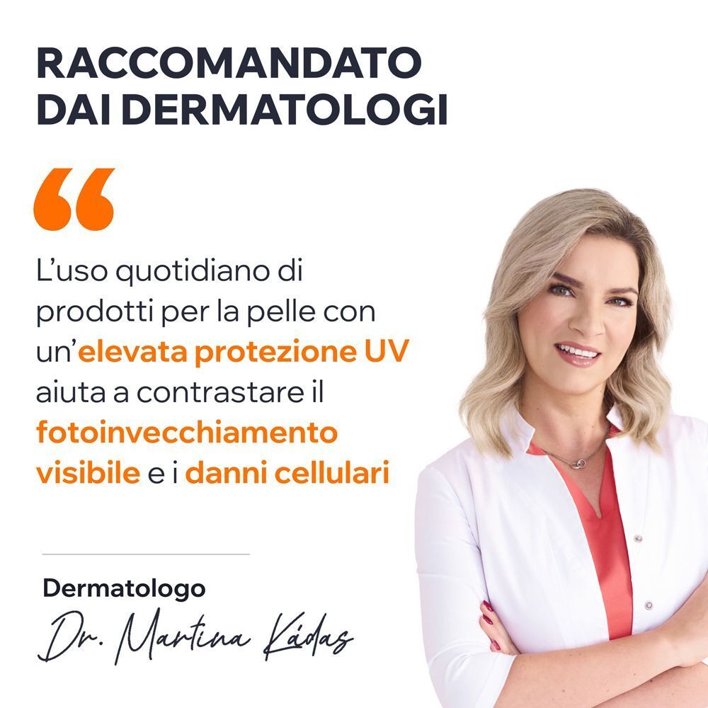 Una dermatologa raccomanda URIAGE Bariésun per prevenire il fotoinvecchiamento.