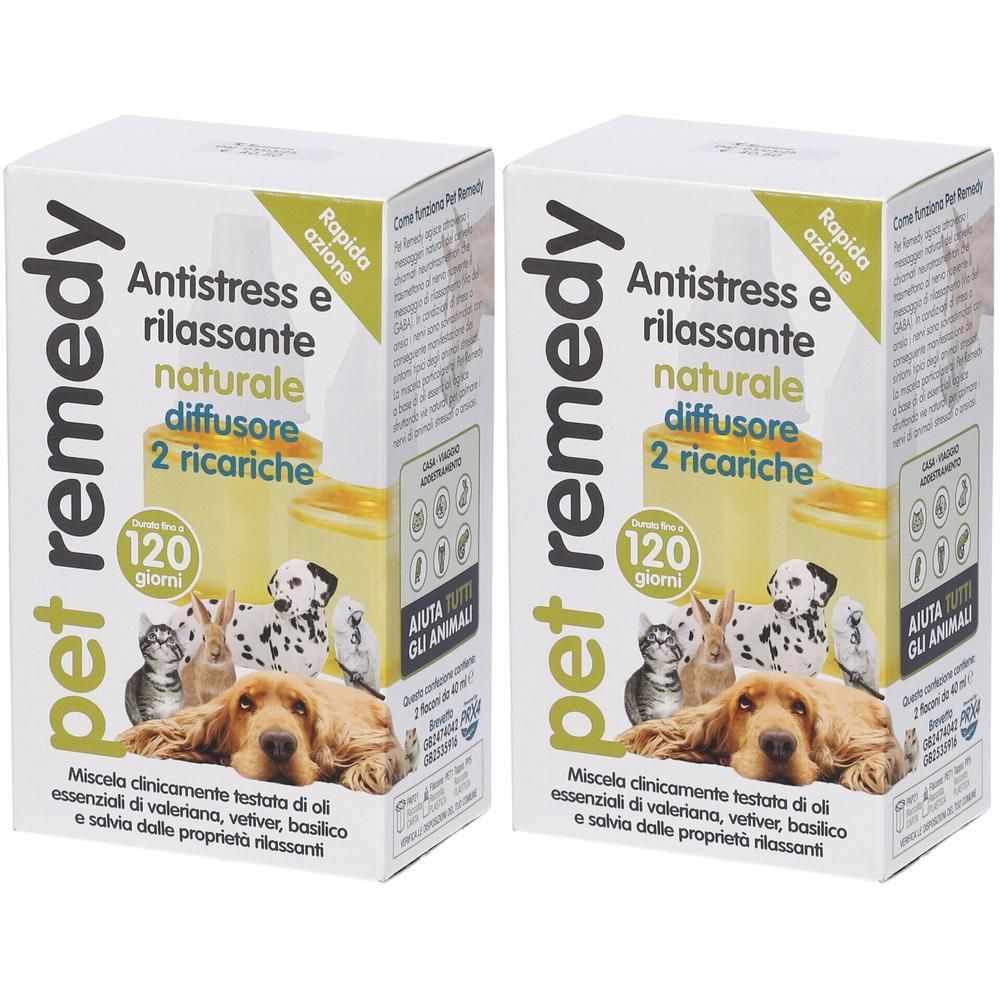 Due scatole Pet Remedy Antistress 120g.