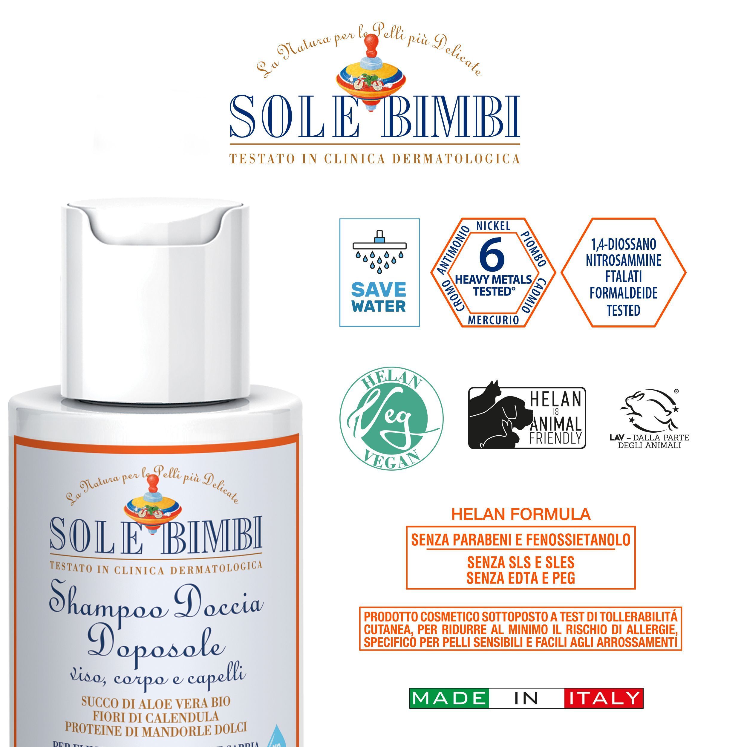 Helan SOLE BIMBI Shampoo Doccia Doposole