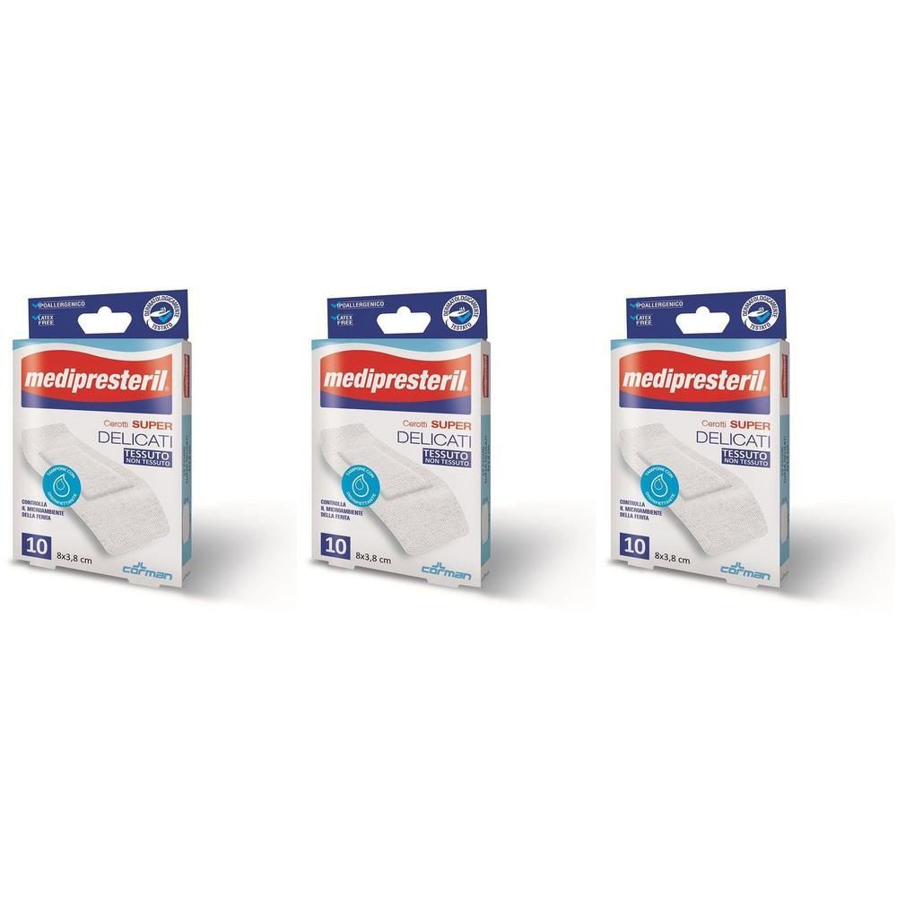 Medipresteril® Cerotti Super Delicati Tessuto non Tessuto 8x3,8 cm