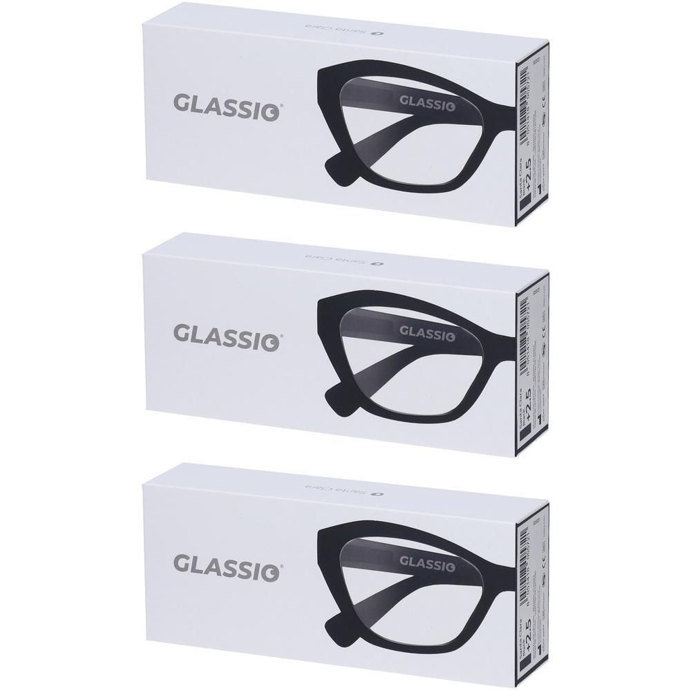 Occhiali da Lettura Glassio Santa Clara Colore Nero Gradazione +2,5