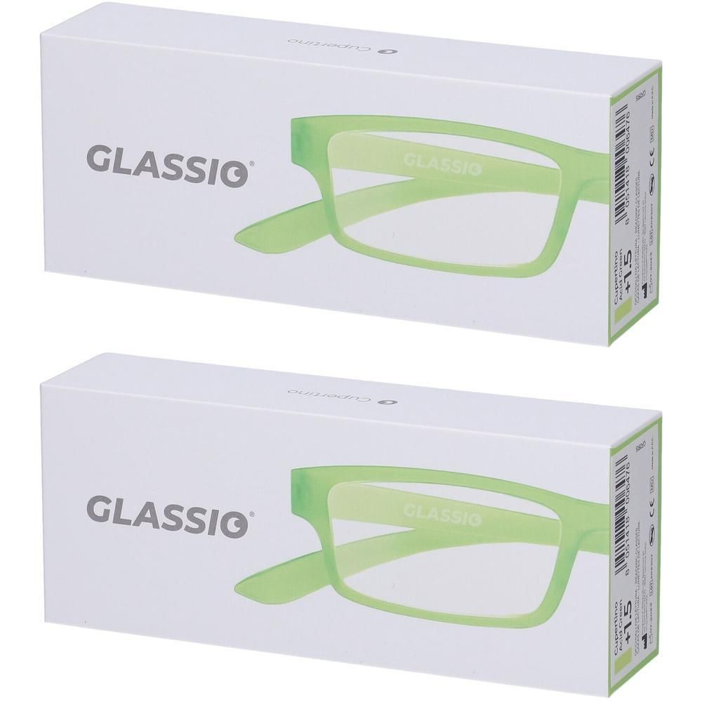 Occhiali da Lettura Glassio Cupertino Colore Verde Acido Gradazione +1,5