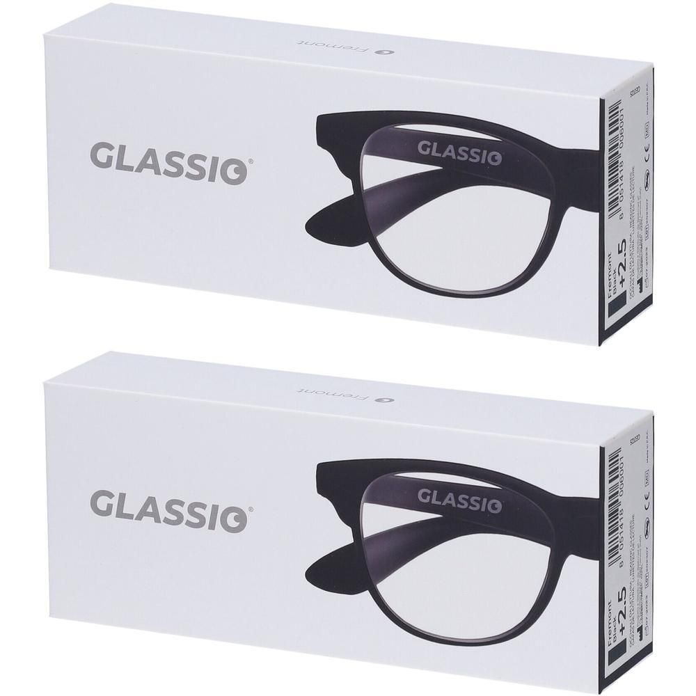 Occhiali da Lettura Glassio Fremont Colore Nero Gradazione +2,5