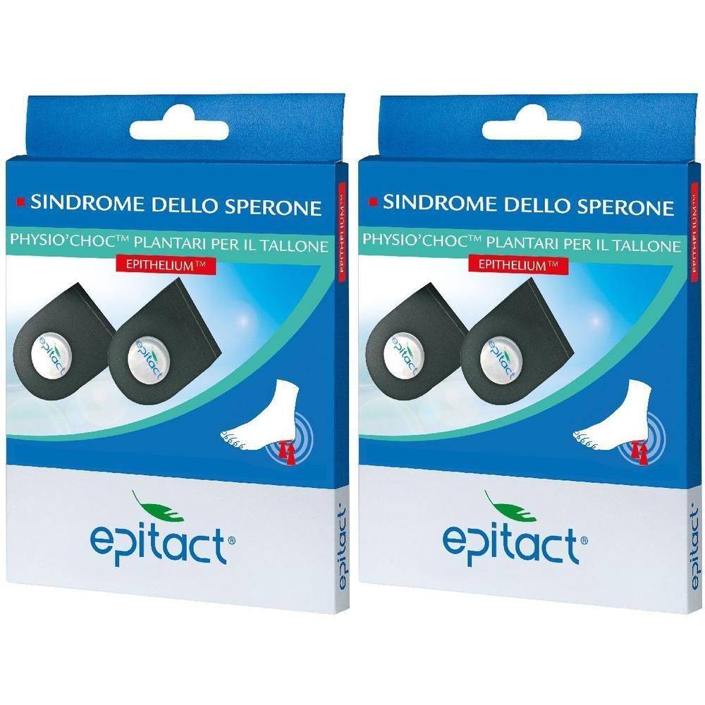 Due confezioni di plantari per tallone Epitact con Epithelium e Physio Choc.