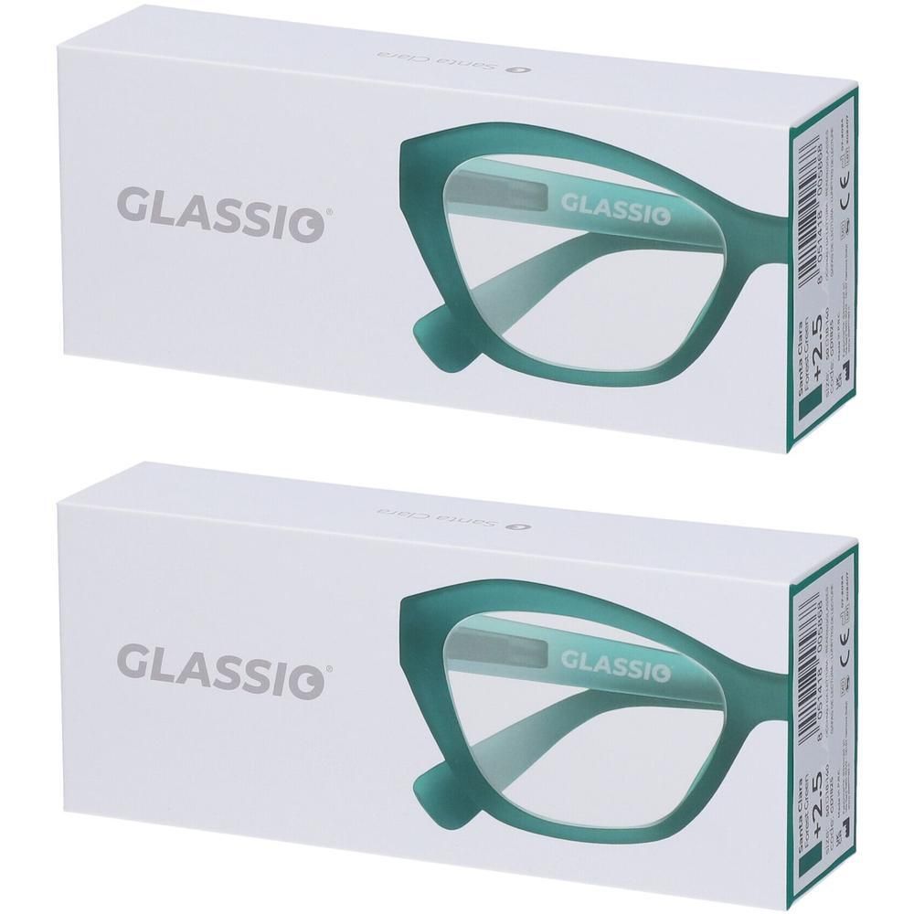 Occhiali da Lettura Glassio Santa Clara Colore Verde Foresta Gradazione +2,5