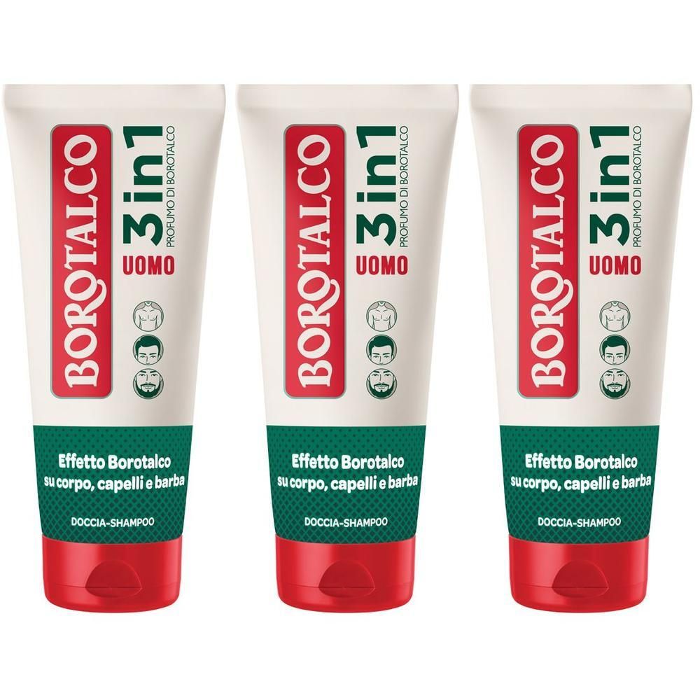 Borotalco Doccia Schiuma Uomo 3 in 1 Originale (200mL)