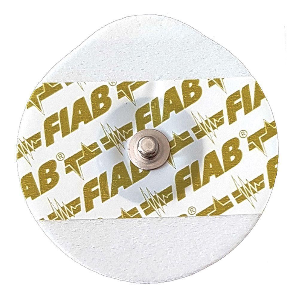Elettrodo Oe Foam Monouso Ovale 48X50Mm Per Adulti In Gel Solido Con Sensore Ag/Agcl Con Clip In Acciaio Inox Fiab 50 Pezzi