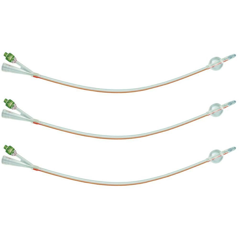Catetere Foley In Silicone Trasparente A 2 Vie Con Scanalature Longitudinali Con Palloncino 5-10Ml Diametro Ch18 6,00Mm Lunghezza 40Cm Safety Comfort